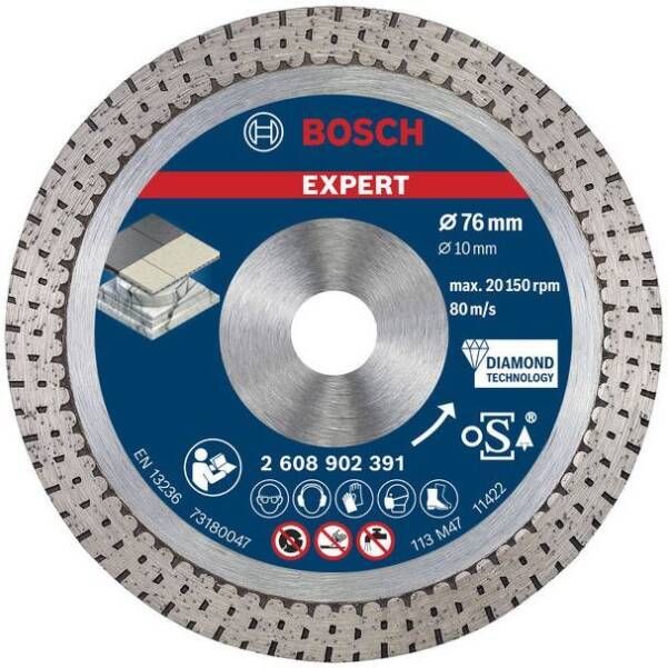Bosch Accessoires Expert HardCeramic 76 mm diamantdoorslijpschijf 76 x 1 5 x 10 mm 1 stuk(s) 2608902391