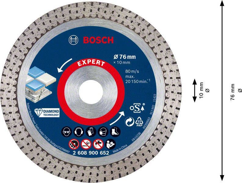 Bosch Accessoires Expert HardCeramic 76 mm diamantdoorslijpschijf 76 x 1 9 x 10 mm 1 stuk(s) 2608900652