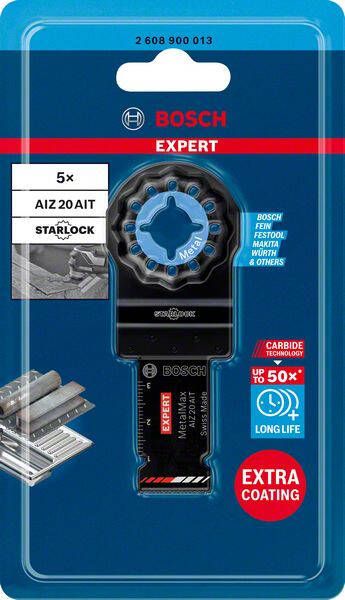 Bosch Accessoires Expert MetalMax AIZ 20 AIT multitoolzaagblad 40 x 20 mm 5-delig 1 stuk(s) 2608900013