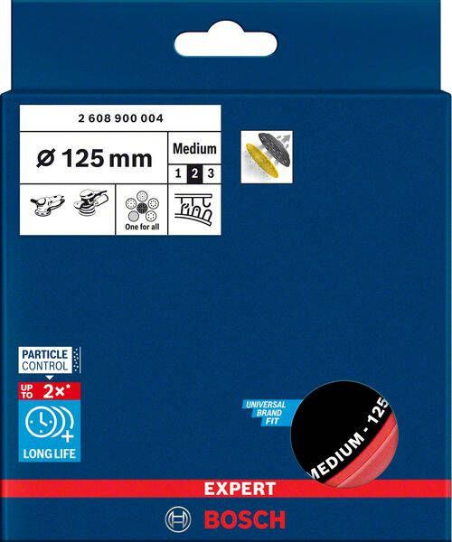 Bosch Accessoires Expert Multihole steunpads universeel 125 mm middelhard 1 stuk(s) 2608900004
