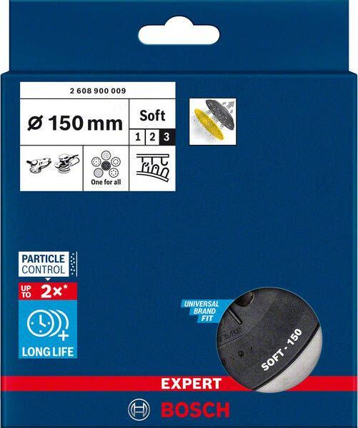 Bosch Accessoires Expert Multihole steunpads voor 150 mm zacht 1 stuk(s) 2608900009