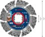 Bosch Accessoires Expert MultiMaterial X-LOCK diamantdoorslijpschijf 115 x 22 23 x 2 4 x 12 mm 1 stuk(s) 2608900669 - Thumbnail 2