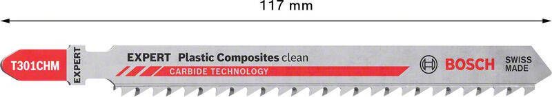 Bosch Accessoires Expert 'Plastic Composites Clean' T 301 CHM decoupeerzaagblad 3-delig 1 stuk(s) 2608900566