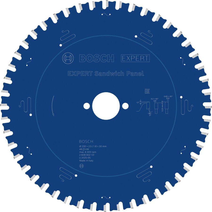 Bosch Accessoires EXPERT Sandwich Panel cirkelzaagblad | 230 x 2 5 1 8 x 30 mm | T48 2608902131