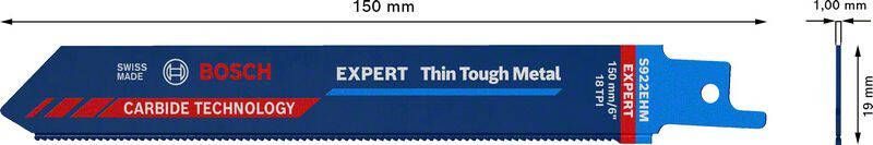 Bosch Accessoires Expert 'Thin Tough Metal' S 922 EHM reciprozaagblad 1 stuk 1 stuk(s) 2608900360