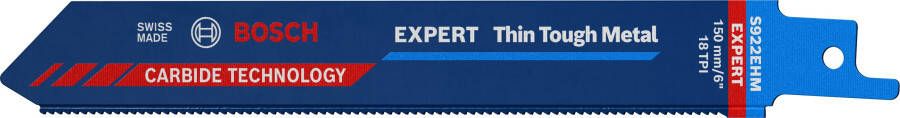 Bosch Accessoires Expert 'Thin Tough Metal' S 922 EHM reciprozaagblad 3-delig 1 stuk(s) 2608900361