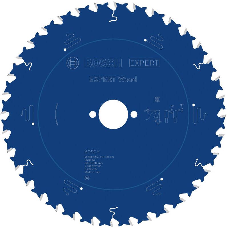 Bosch Accessoires EXPERT Wood Cirkelzaagblad | 230 x 2 5 1 8 x 30 mm | T36 2608902165