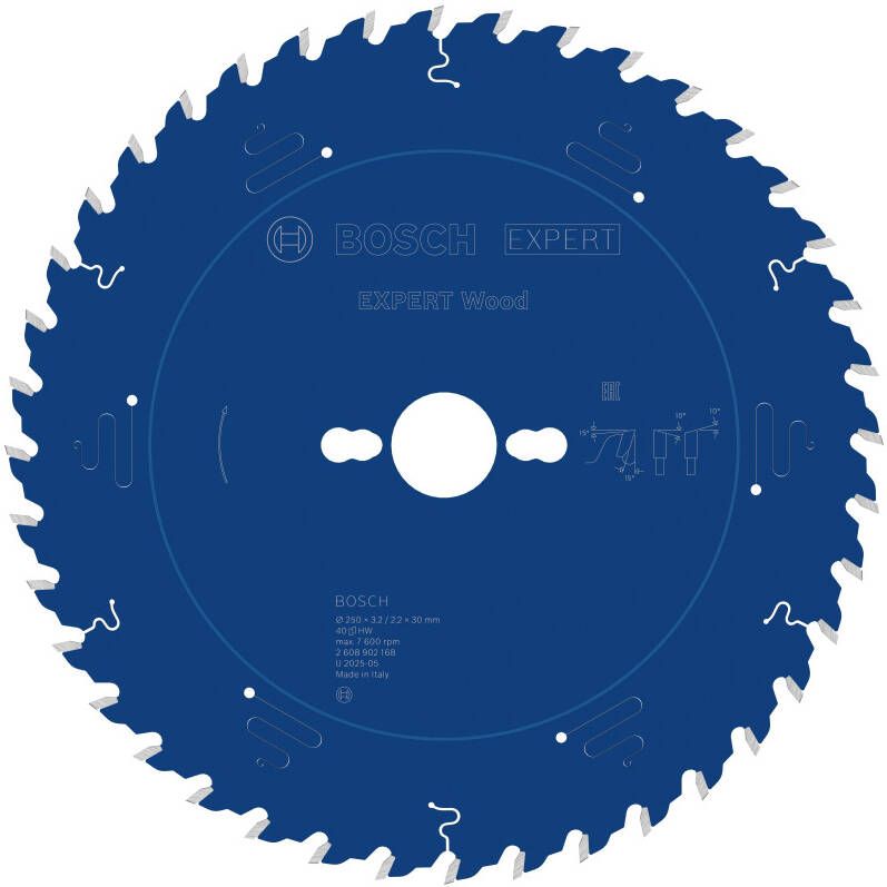 Bosch Accessoires EXPERT Wood Cirkelzaagblad | 250 x 3 2 2 x 30 mm | T40 2608902168