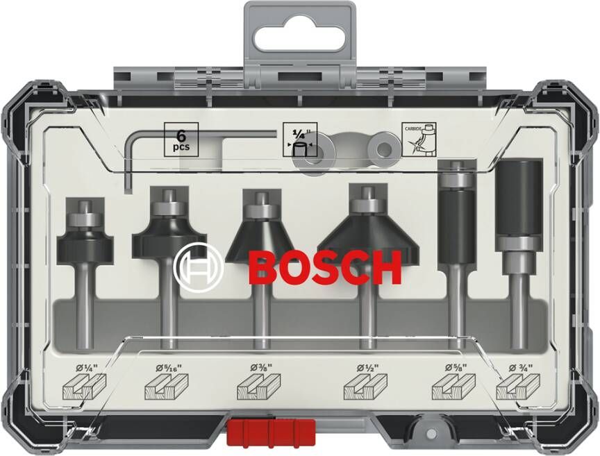 Bosch Accessoires Frezenset Afronden Profileren | 1 4" | 6-delig 2607017470