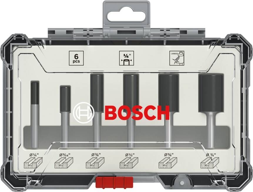 Bosch Accessoires Frezenset Rechte Schacht | 1 4" | 6-delig 2607017467