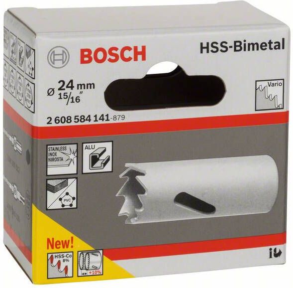 Bosch Accessoires Gatzaag HSS-bimetaal voor standaardadapter 24 mm 15 16" 1st 2608584141