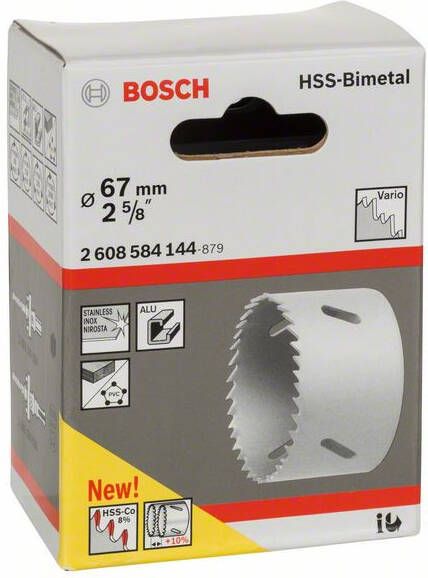 Bosch Accessoires Gatzaag HSS-bimetaal voor standaardadapter 67 mm 2 5 8" 1st 2608584144
