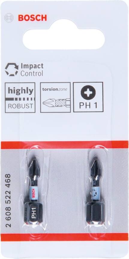 Bosch Accessoires Impact Control Bit PH1 25mm 2St 2608522468