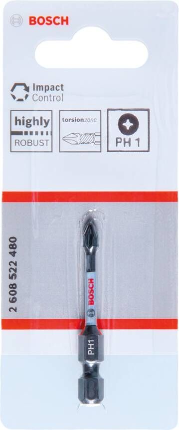 Bosch Accessoires Impact Control Bit PH1 50 mm 2608522480