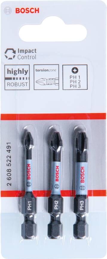Bosch Accessoires Impact Control Bit PH1 2 3 50 mm 2608522491