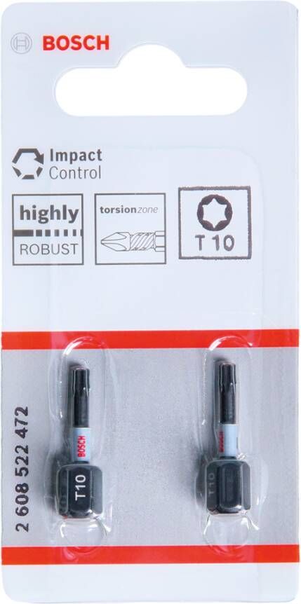 Bosch Accessoires Impact Control T10 25mm | 2 stuks 2608522472