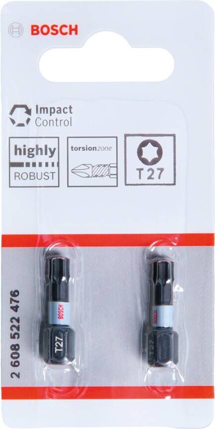 Bosch Accessoires Impact Control T27 25mm | 2 stuks 2608522476