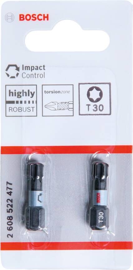 Bosch Accessoires Impact Control T30 25mm | 2 stuks 2608522477