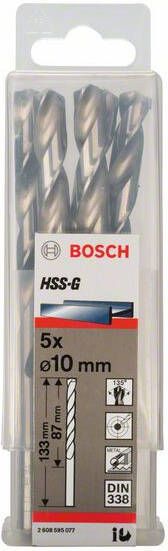 Bosch Accessoires Metaalboren HSS-G Standard 10 x 87 x 133 mm 5st 2608595077