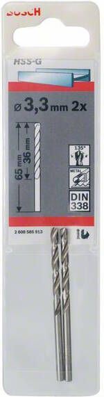 Bosch Accessoires Metaalboren HSS-G Standard 3 x 36 x 65 mm 2st 2608585913