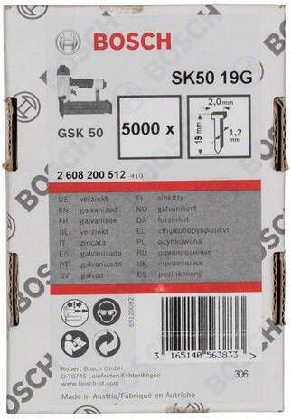 Bosch Accessoires Nagel met verzonken kop SK50 19mm | 1.2mm 2608200512