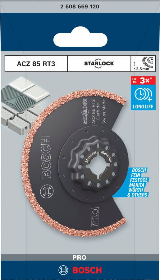 Bosch Accessoires PRO ACZ 85 RT3 Multitool zaagblad | 85 x 2 |5 mm 2608669120