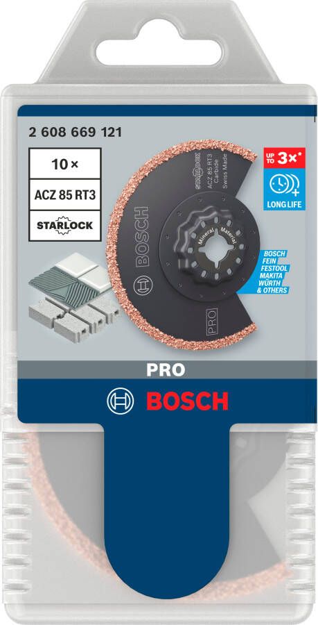 Bosch Accessoires PRO ACZ 85 RT3 segmentzaagblad voor mortel | 85 x 2 |5 mm | 10 stuks 2608669121