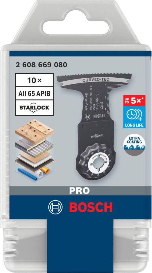 Bosch Accessoires PRO AII 65 APIB invalzaagblad | 65 x 40 mm | 10 stuks 2608669080