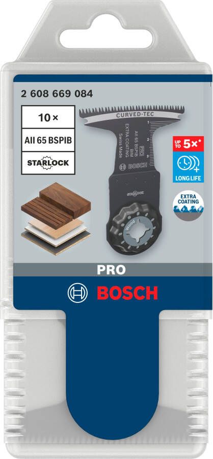 Bosch Accessoires PRO AII 65 BSPIB invalzaagblad | 65 x 40 mm | 10 stuks 2608669084