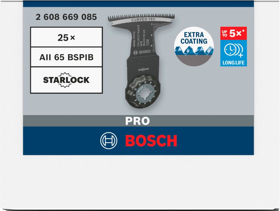 Bosch Accessoires PRO AII 65 BSPIB invalzaagblad | 65 x 40 mm | 25 stuks 2608669085