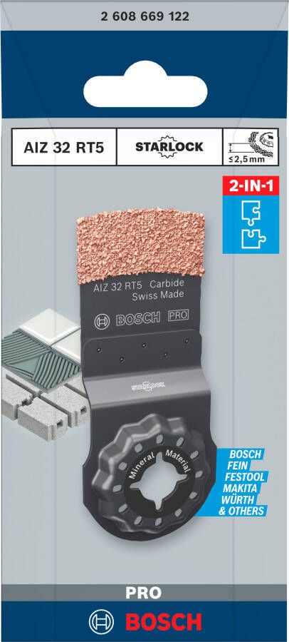 Bosch Accessoires PRO AIZ 32 RT5 Multitool zaagblad | 2 |5 x 32 mm 2608669122