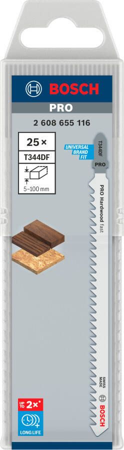 Bosch Accessoires PRO Hardwood fast T344DF decoupeerzaagblad | 152 mm | 25-delig 2608655116