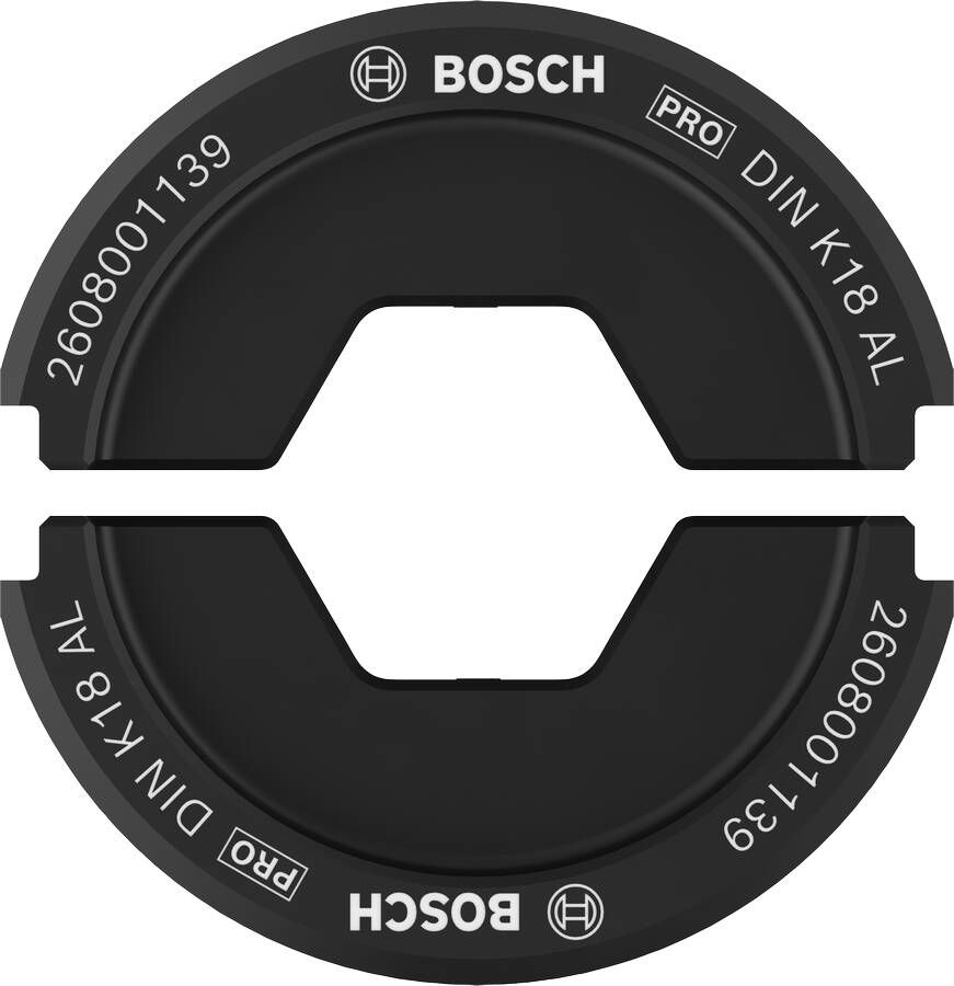Bosch Accessoires PRO Krimpmatrijs | DIN K18 AL | 70 mm | Aluminium 2608001139