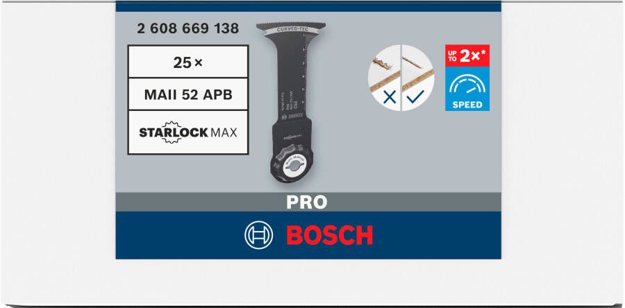 Bosch Accessoires PRO MAII 52 APB Multitool zaagblad | 52 x 75 mm 2608669138