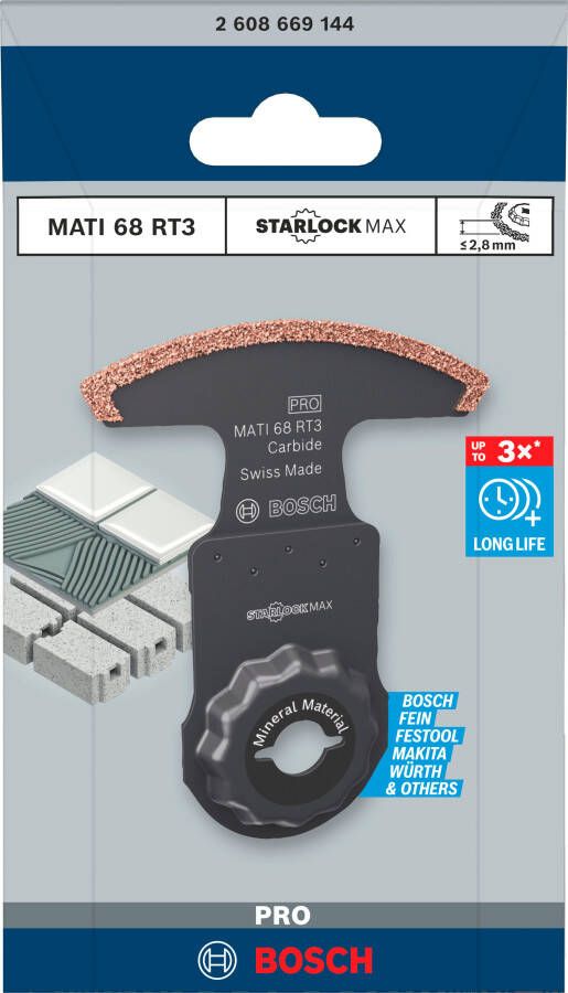 Bosch Accessoires PRO MATI 68 RT3 Multitool zaagblad | 2 |8 x 68 mm 2608669144