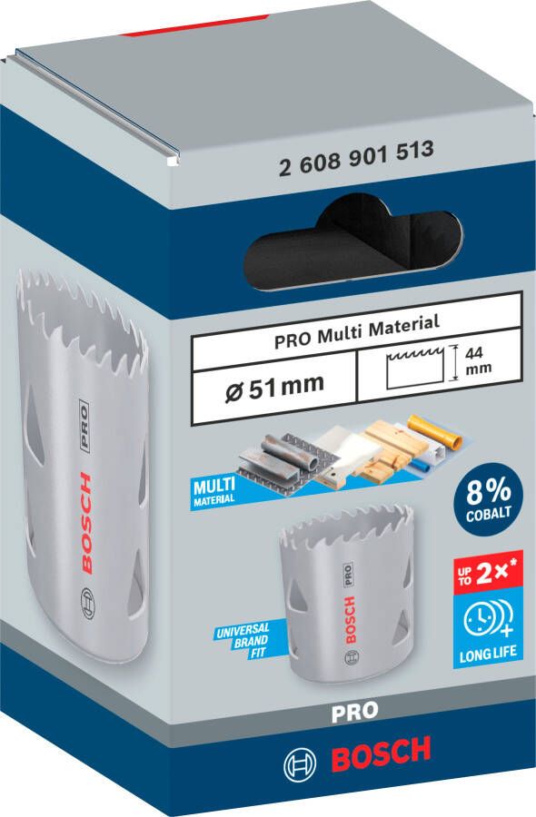 Bosch Accessoires PRO Multi Material gatzaag | 51 mm | met schroefdraad 2608901513