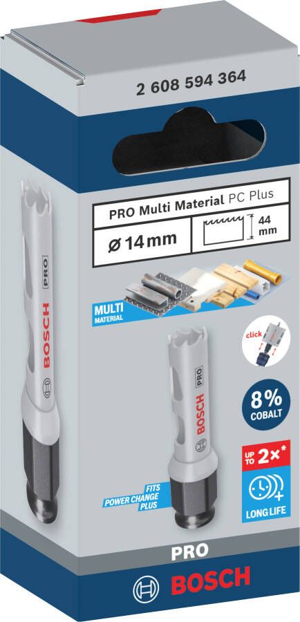 Bosch Accessoires PRO Multi Material PC Plus gatzaag | 14 mm 2608594364