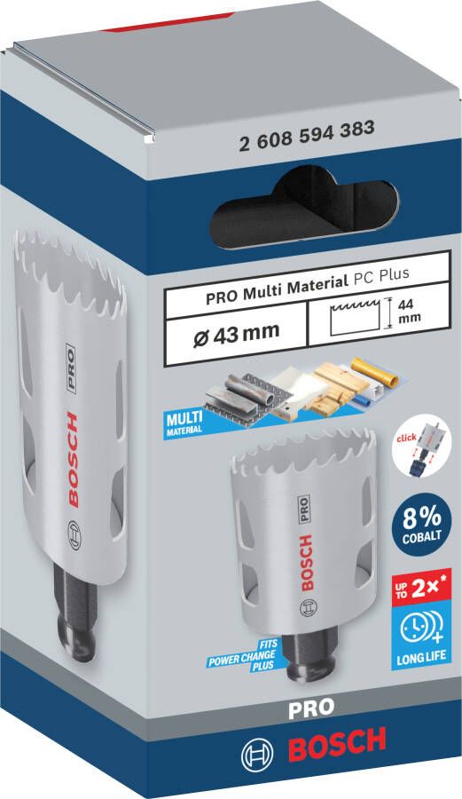 Bosch Accessoires PRO Multi Material PC Plus gatzaag | 43 mm 2608594383