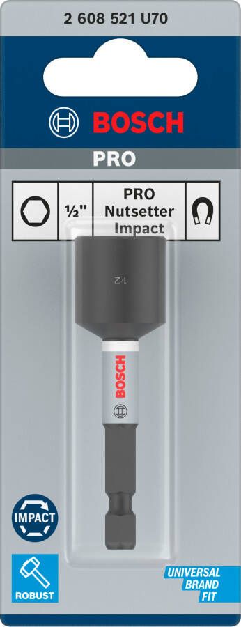 Bosch Accessoires PRO Nutsetter Impact dop | 1 2" x 65 mm | 2 9 16" x 65 mm 2608521U70