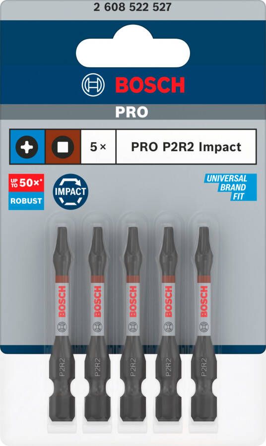 Bosch Accessoires PRO P2R2 Impact bit | 55 mm | 5-delig 2608522527