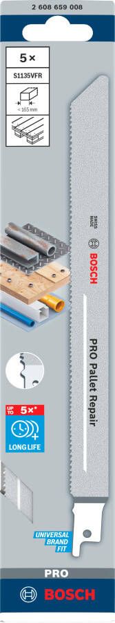 Bosch Accessoires PRO Pallet Repair S1135VFR zaagblad | 1 |25 x 19 x 225 mm | 5-delig 2608659008