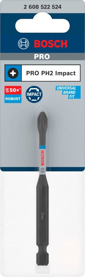 Bosch Accessoires PRO Phillips slagschroefbit | PH2 | 90 mm 2608522524