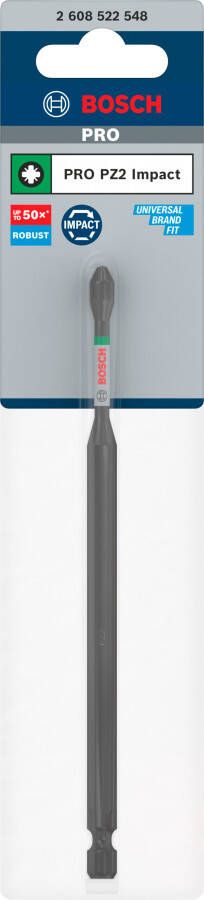 Bosch Accessoires PRO Pozidriv slagschroefbit | PZ2 | 150 mm 2608522548