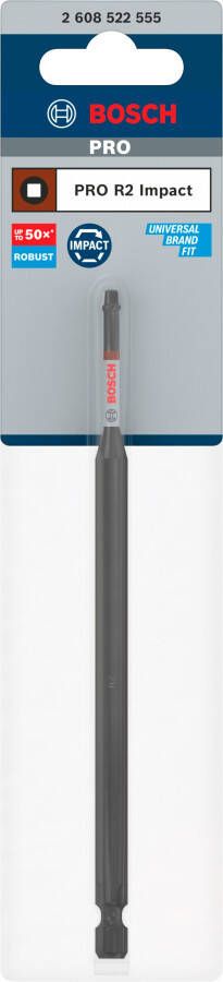 Bosch Accessoires PRO Robertson slagschroefbit | R2 | 150 mm 2608522555