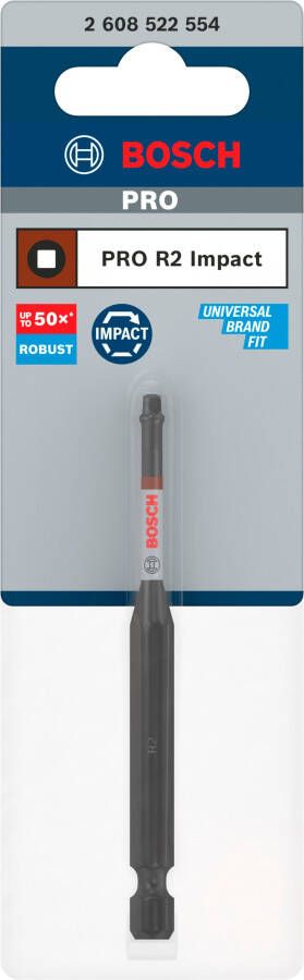 Bosch Accessoires PRO Robertson slagschroefbit | R2 | 90 mm 2608522554