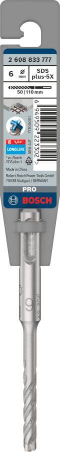 Bosch Accessoires PRO SDS plus-5X hamerboor | 6 x 50 x 110 mm 2608833777