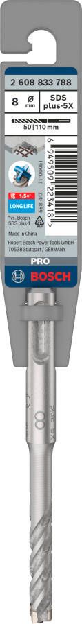 Bosch Accessoires PRO SDS plus-5X hamerboor | 8 x 50 x 110 mm 2608833788