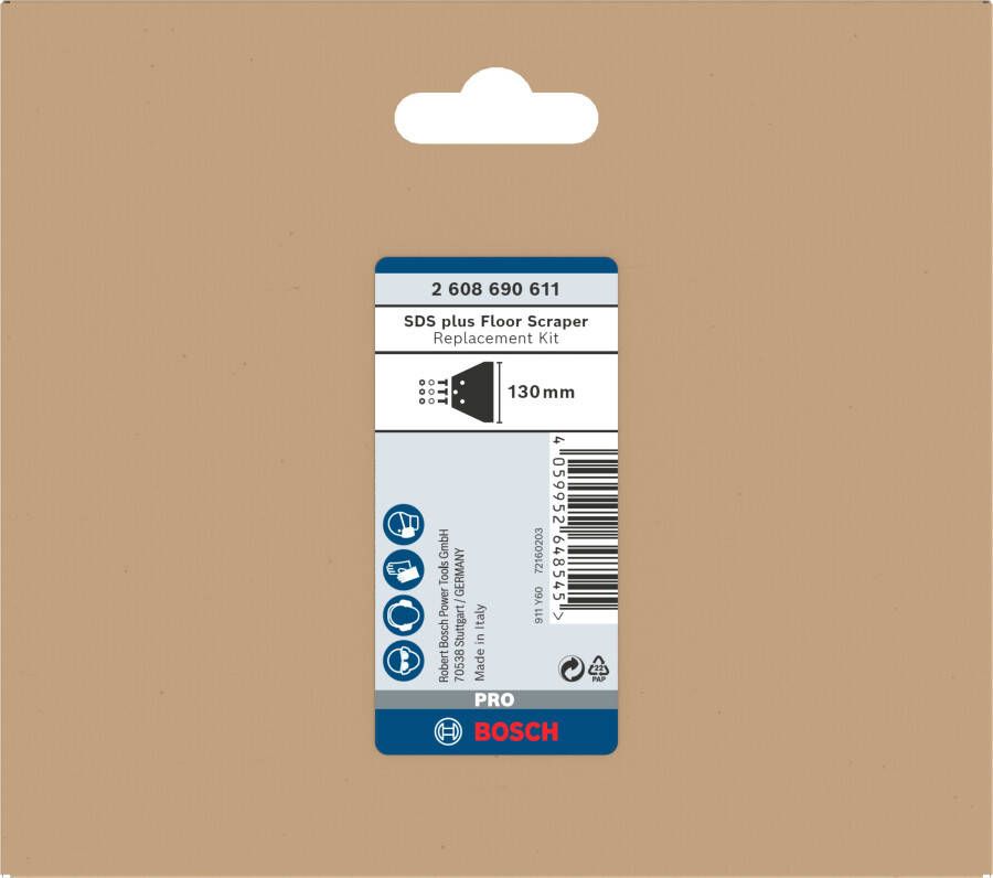 Bosch Accessoires PRO SDS plus vloerschraper vervangingsset | 130 mm 2608690611 - Foto 1