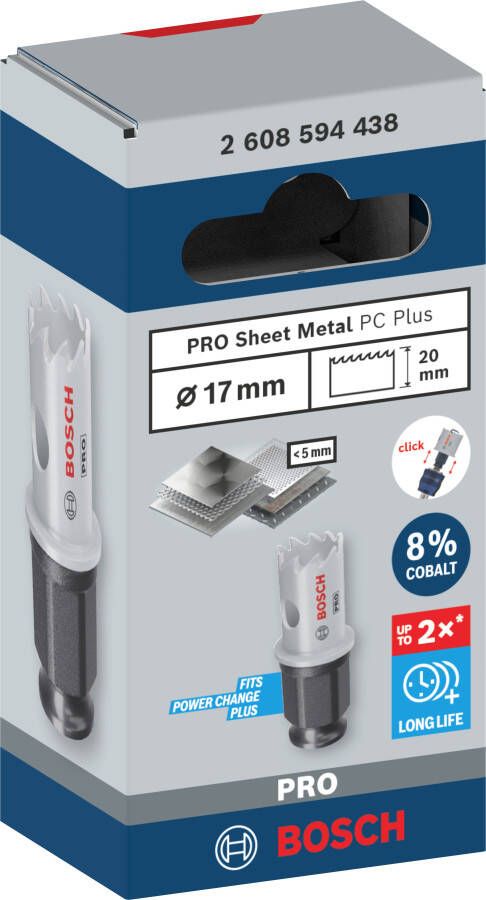 Bosch Accessoires PRO Sheet Metal PC Plus gatzaag | 17 mm 2608594438