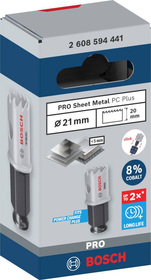 Bosch Accessoires PRO Sheet Metal PC Plus gatzaag | 21 mm 2608594441